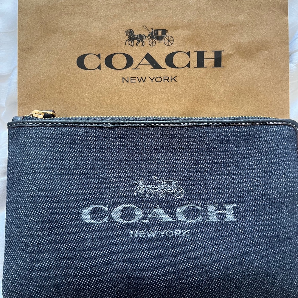 Blue Jeans Coach wristlet